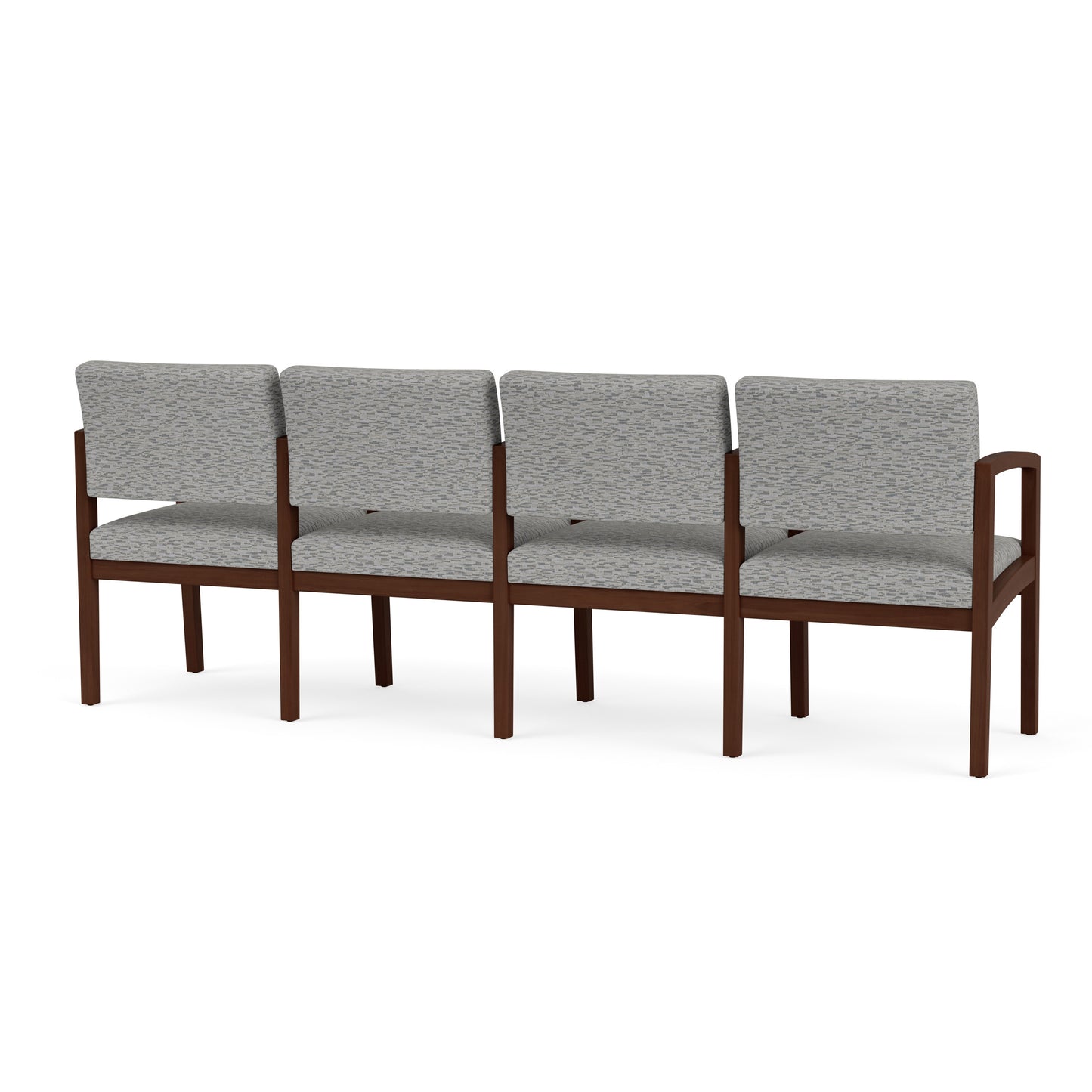 Lenox Wood Waiting Reception 4 Seat Tandem Seating Wood Frame