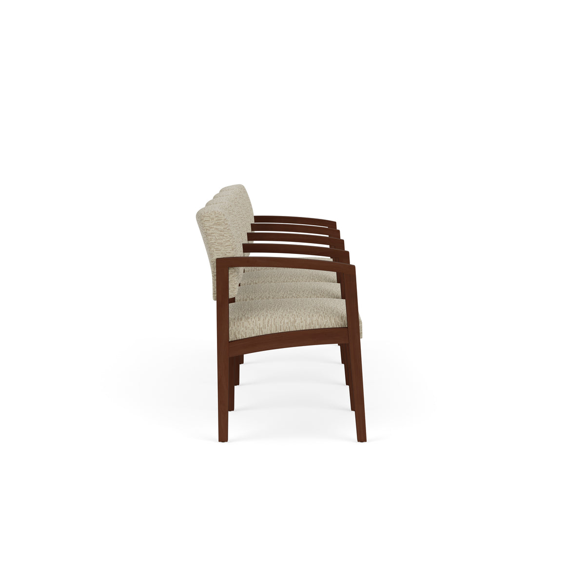 Lenox Wood Waiting Reception 4 Seat Tandem Seating Wood Frame