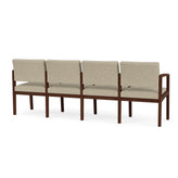 Lenox Wood Waiting Reception 4 Seat Tandem Seating Wood Frame