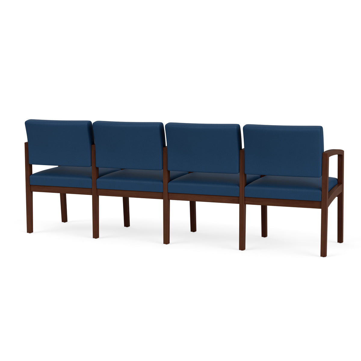 Lenox Wood Waiting Reception 4 Seat Tandem Seating Wood Frame