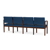 Lenox Wood Waiting Reception 4 Seat Tandem Seating Wood Frame