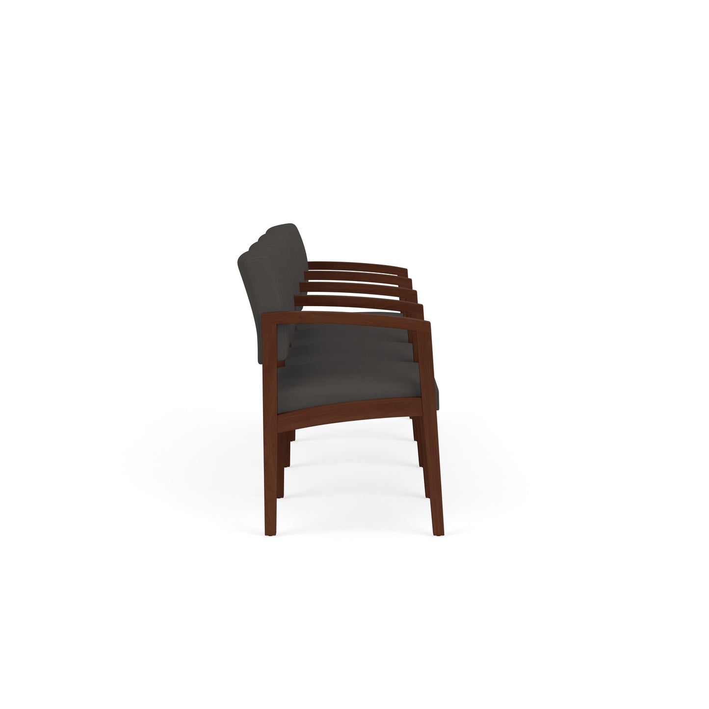 Lenox Wood Waiting Reception 4 Seat Tandem Seating Wood Frame