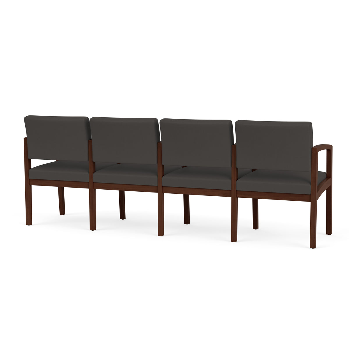 Lenox Wood Waiting Reception 4 Seat Tandem Seating Wood Frame