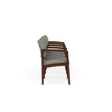 Lenox Wood Waiting Reception 4 Seat Tandem Seating Wood Frame