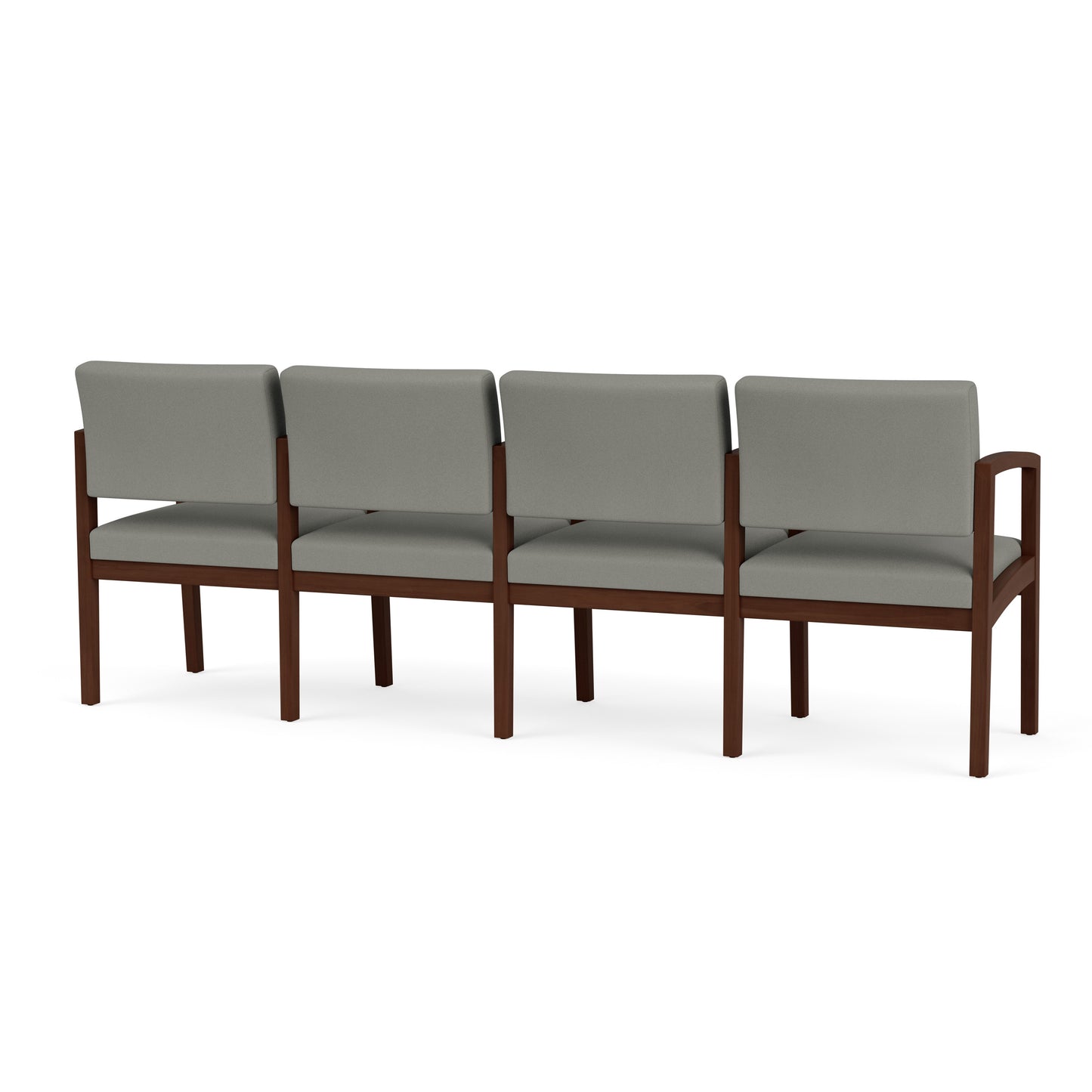 Lenox Wood Waiting Reception 4 Seat Tandem Seating Wood Frame