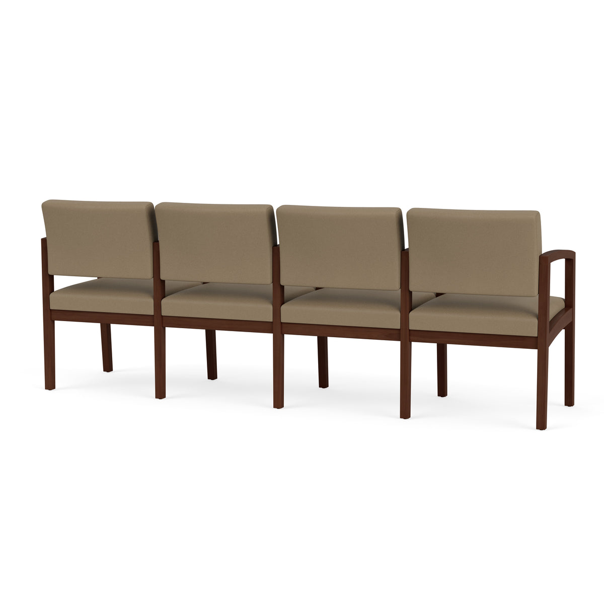 Lenox Wood Waiting Reception 4 Seat Tandem Seating Wood Frame