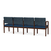 Lenox Wood Waiting Reception 4 Seat Tandem Seating Wood Frame