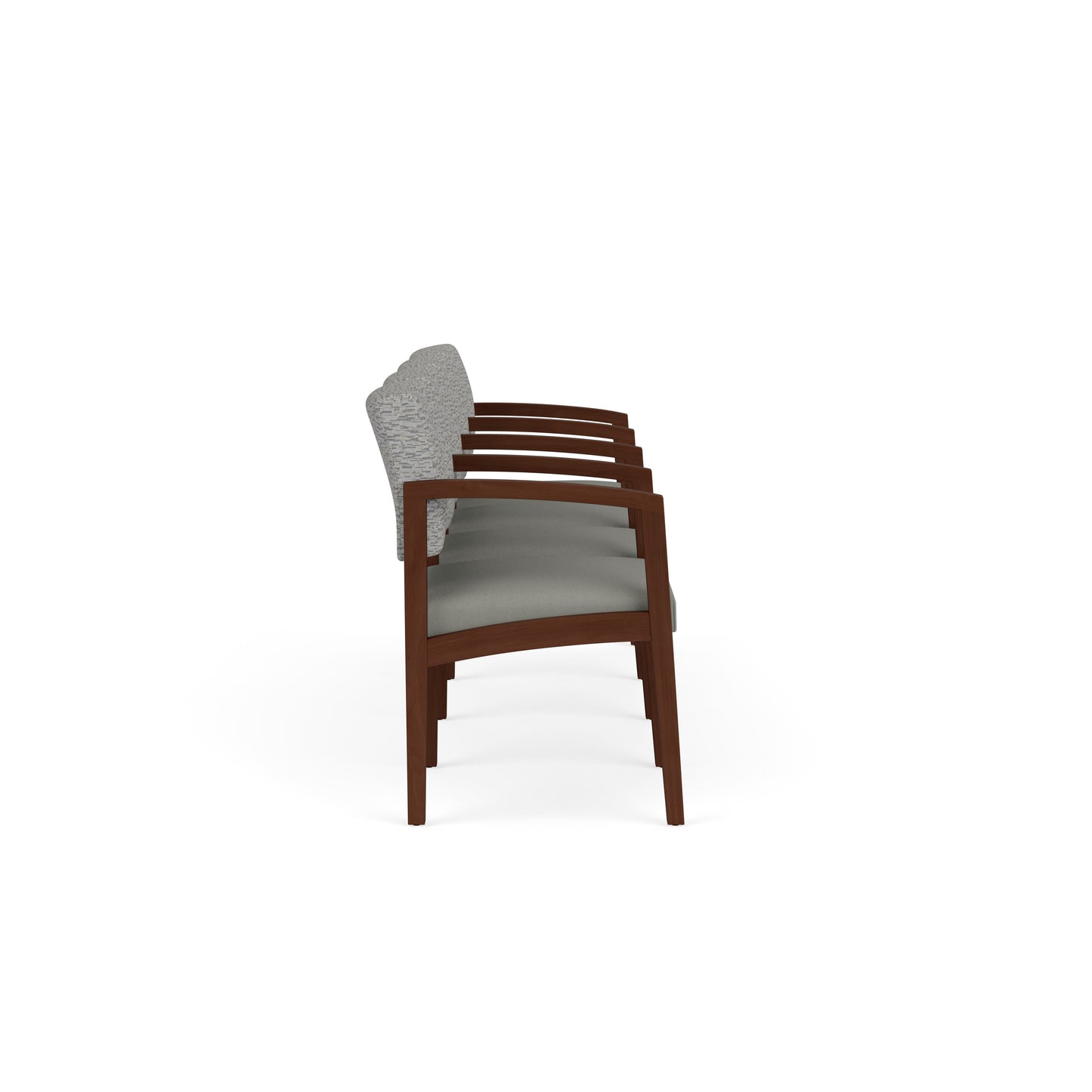 Lenox Wood Waiting Reception 4 Seat Tandem Seating Wood Frame