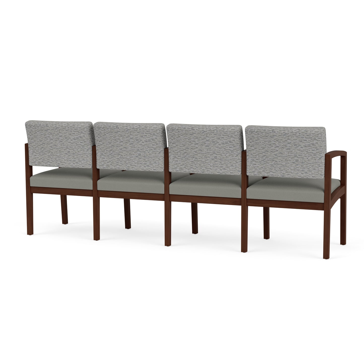 Lenox Wood Waiting Reception 4 Seat Tandem Seating Wood Frame