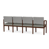 Lenox Wood Waiting Reception 4 Seat Tandem Seating Wood Frame