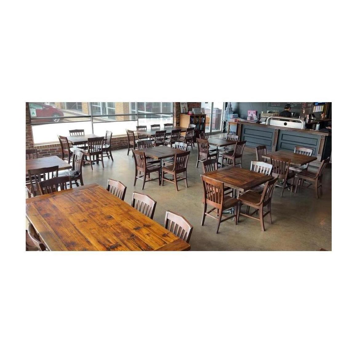 Solid Reclaimed Wood Table Tops with Breadboard Ends