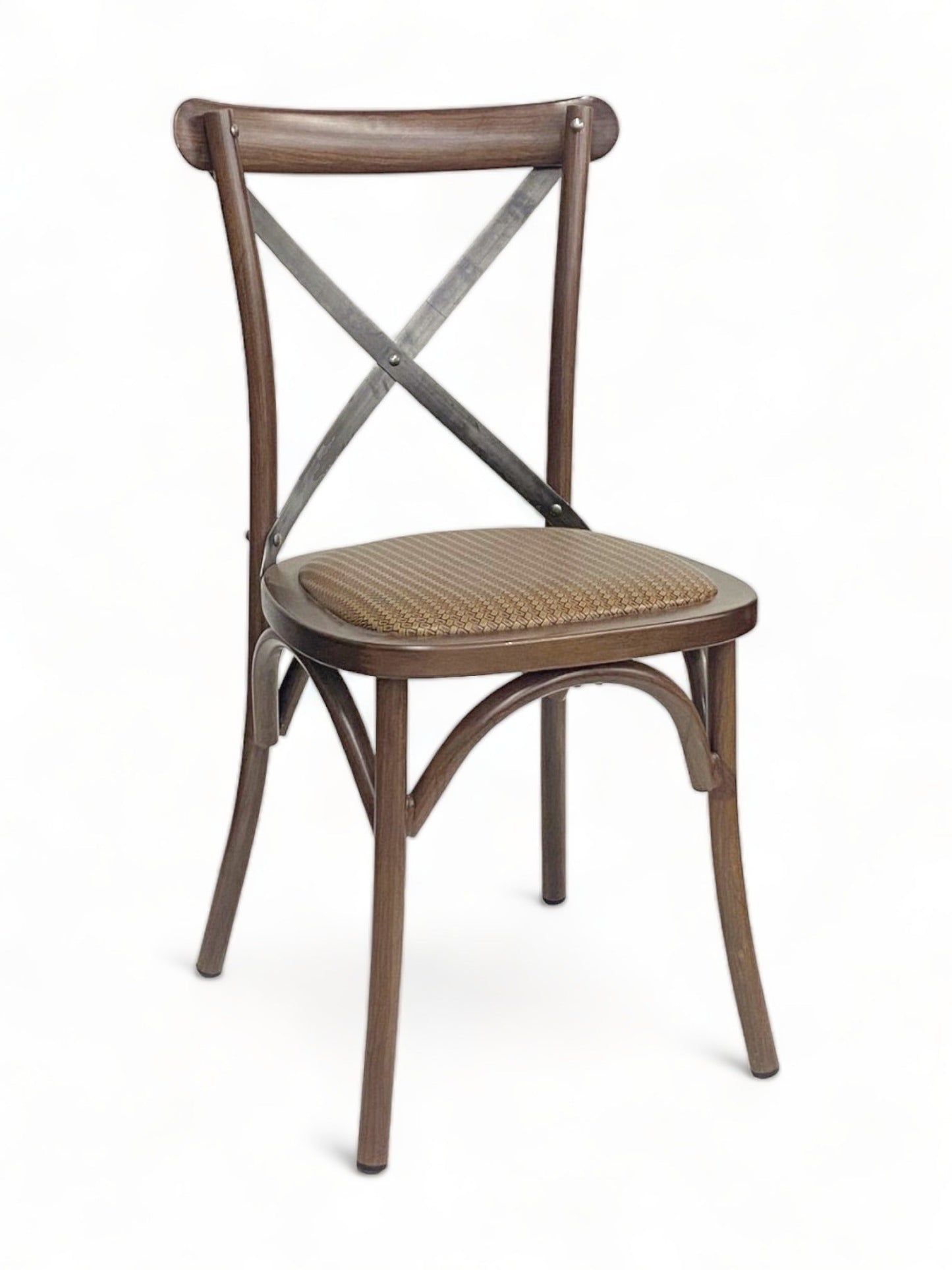 X-Back Metal Frame Side Chair w/ Vinyl Seat