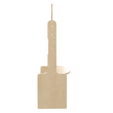 Bright Beginnings Wooden Puppet Theater with Removable Curtains and Bottom Magnetic Chalkboard, Natural