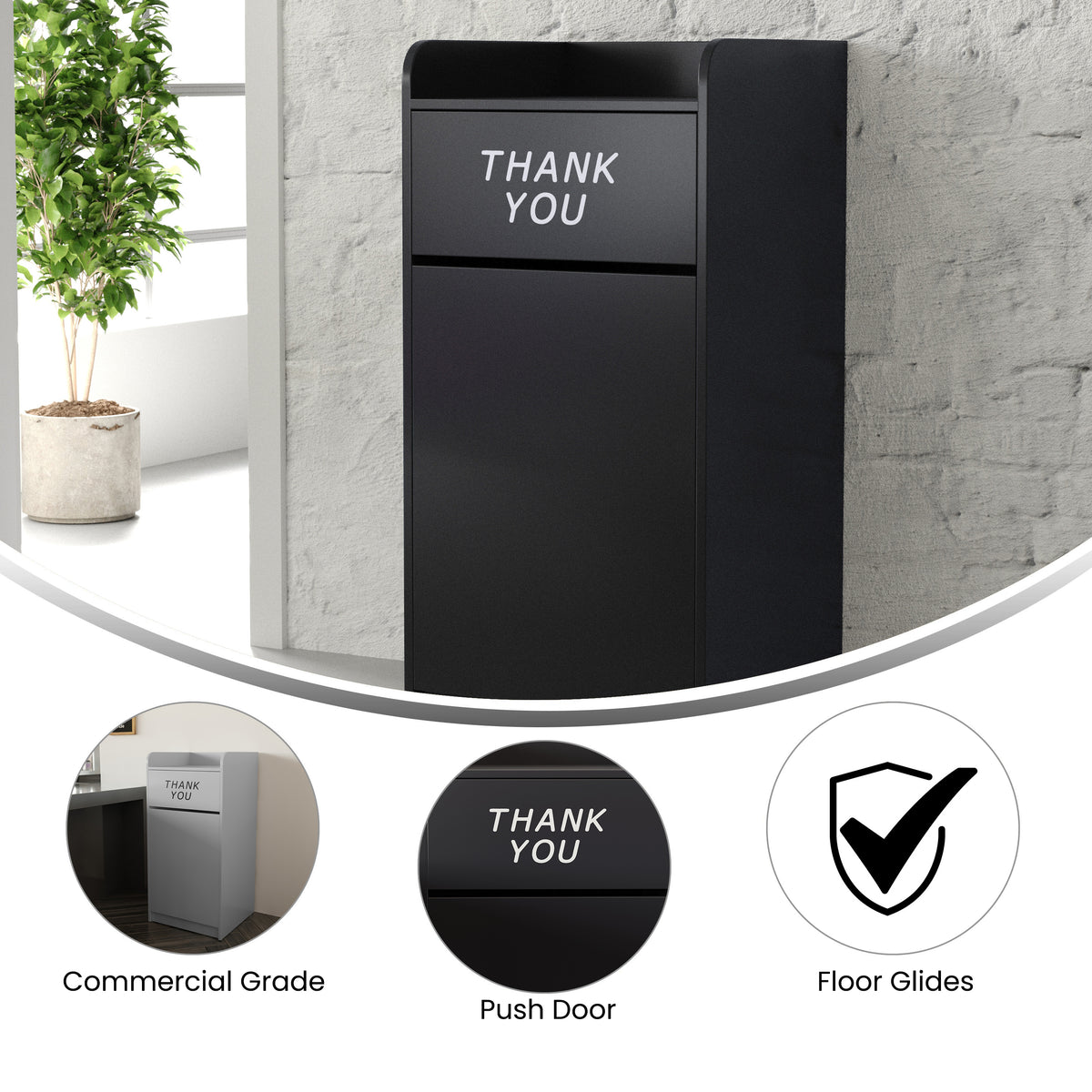 Sony Wood Tray Top Receptacle in Black