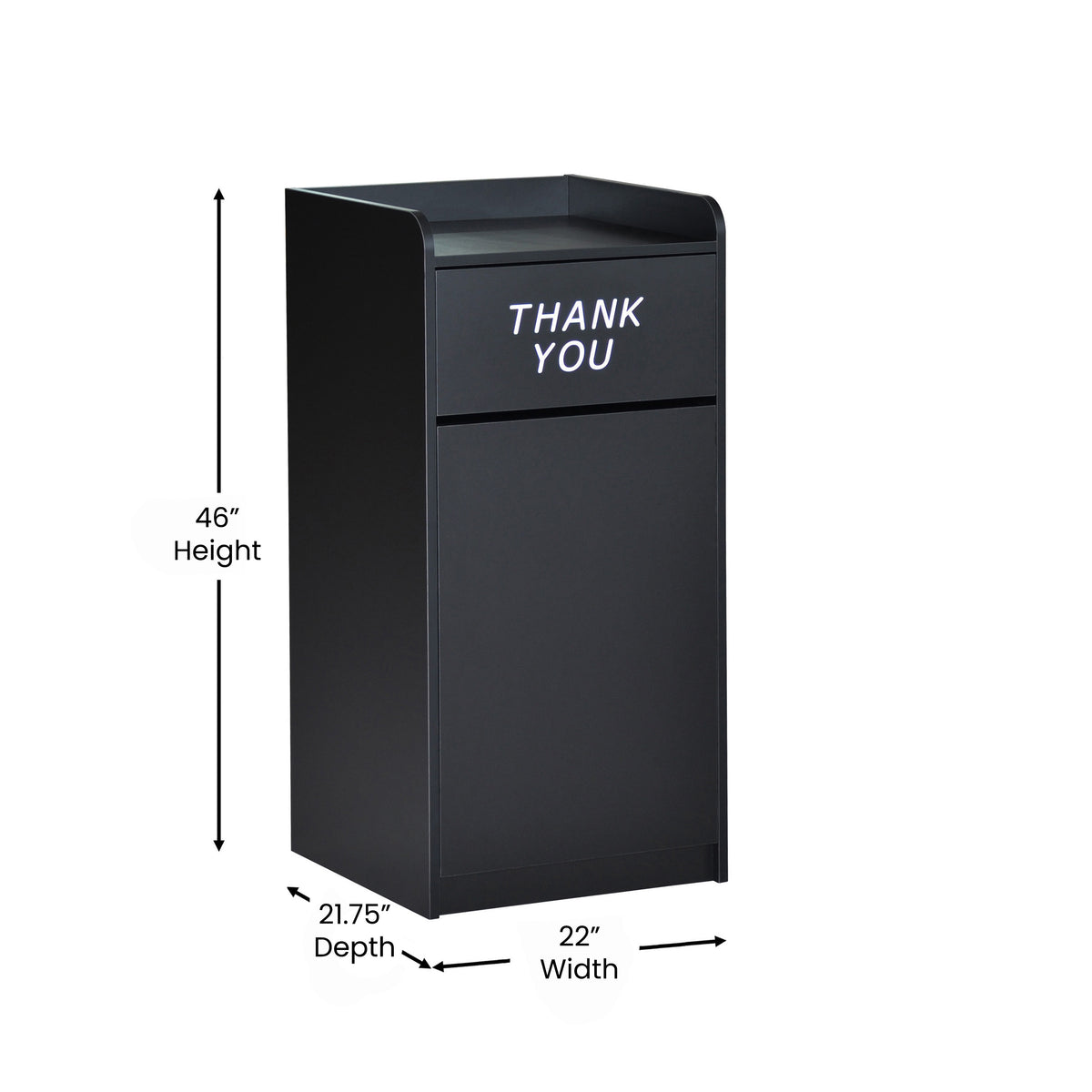 Sony Wood Tray Top Receptacle in Black
