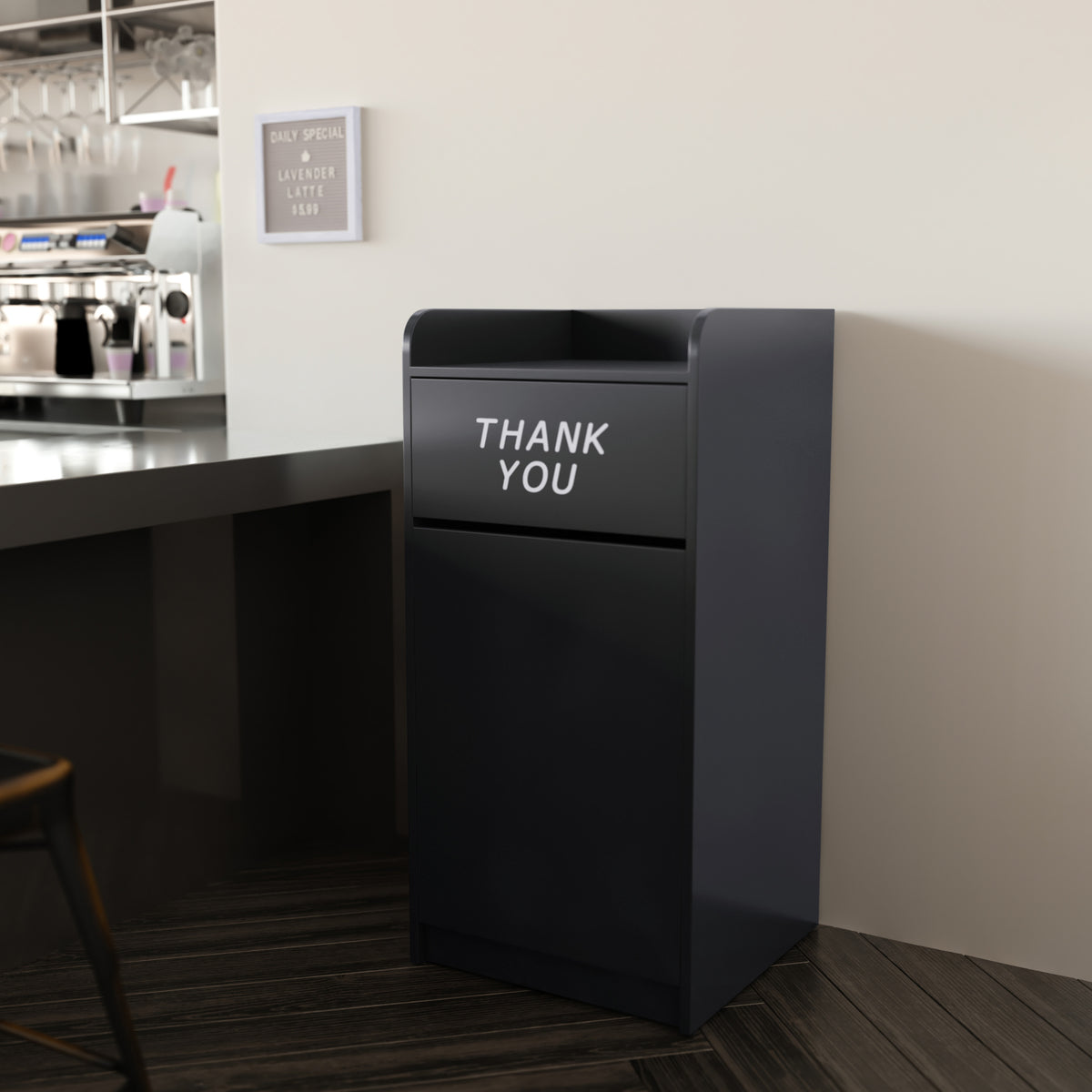 Sony Wood Tray Top Receptacle in Black