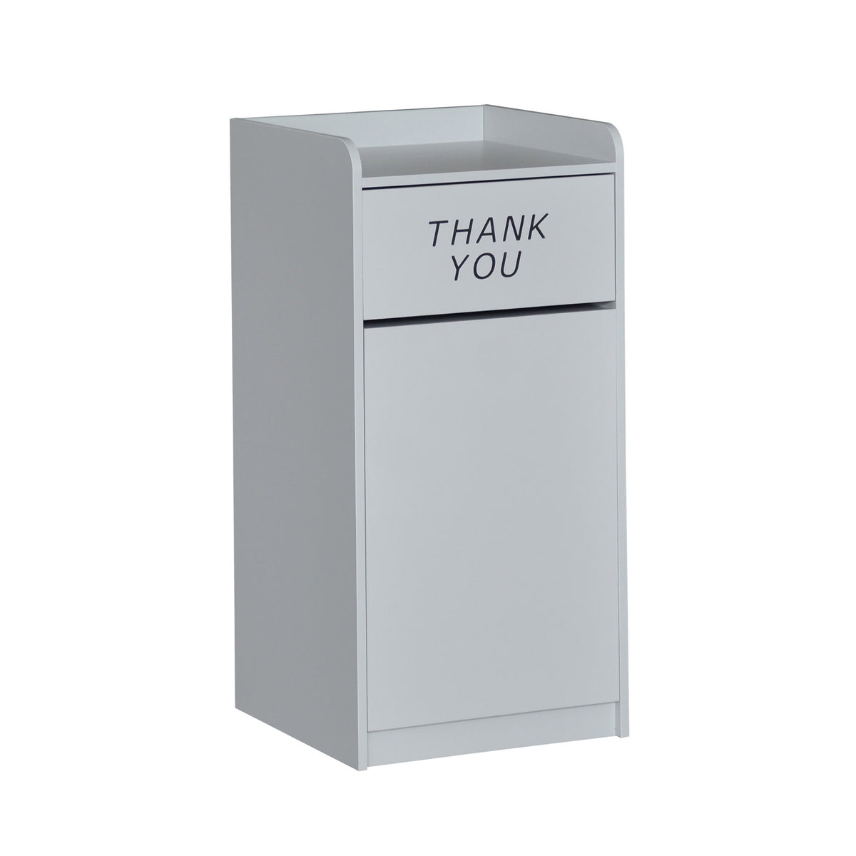 Sony Wood Tray Top Receptacle in Gray