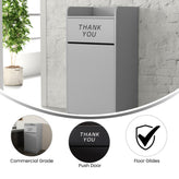 Sony Wood Tray Top Receptacle in Gray