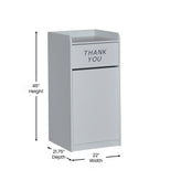 Sony Wood Tray Top Receptacle in Gray