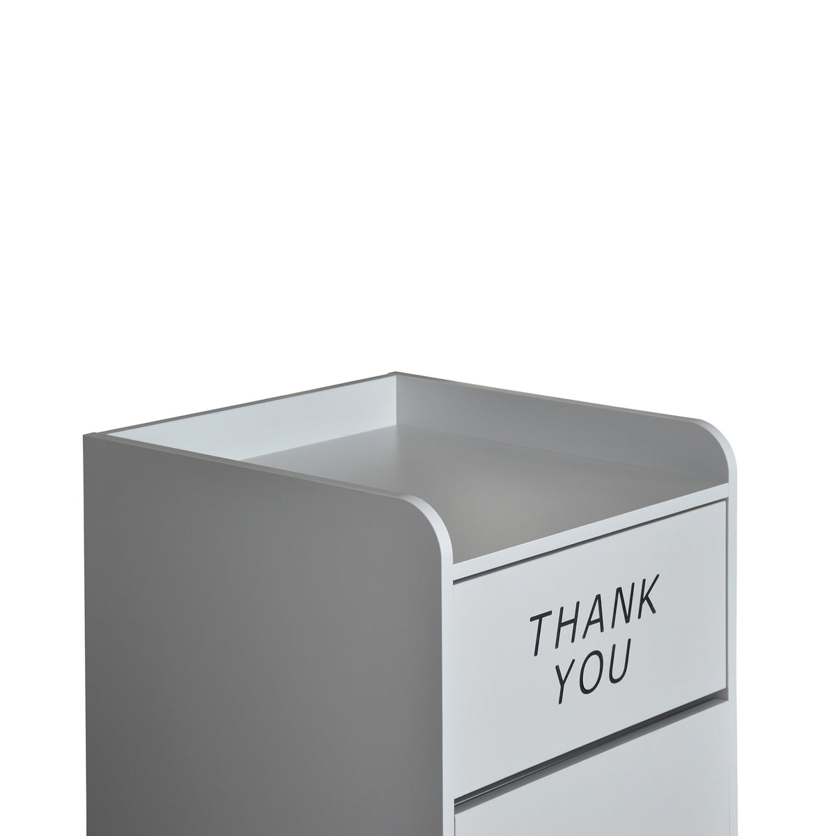 Sony Wood Tray Top Receptacle in Gray