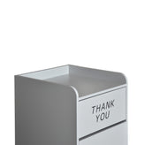Sony Wood Tray Top Receptacle in Gray