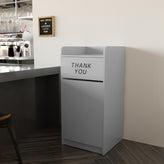 Sony Wood Tray Top Receptacle in Gray
