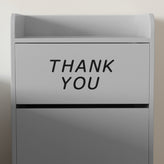 Sony Wood Tray Top Receptacle in Gray