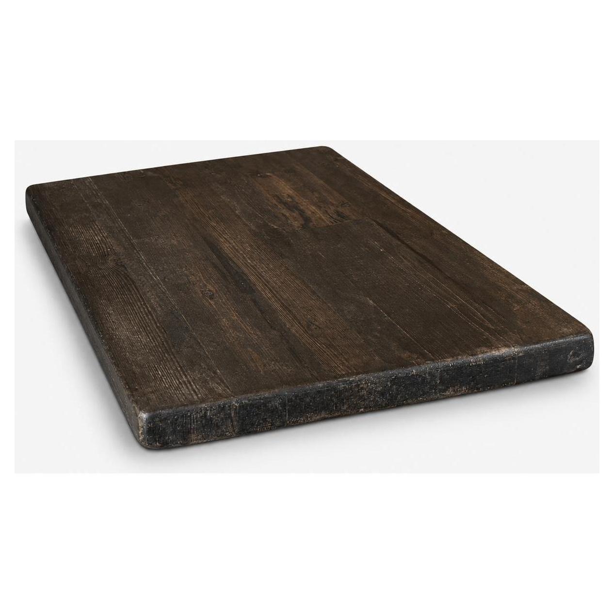 Reclaimed Wood Economy Straight Plank Table Tops - Midnight Harvest Finish