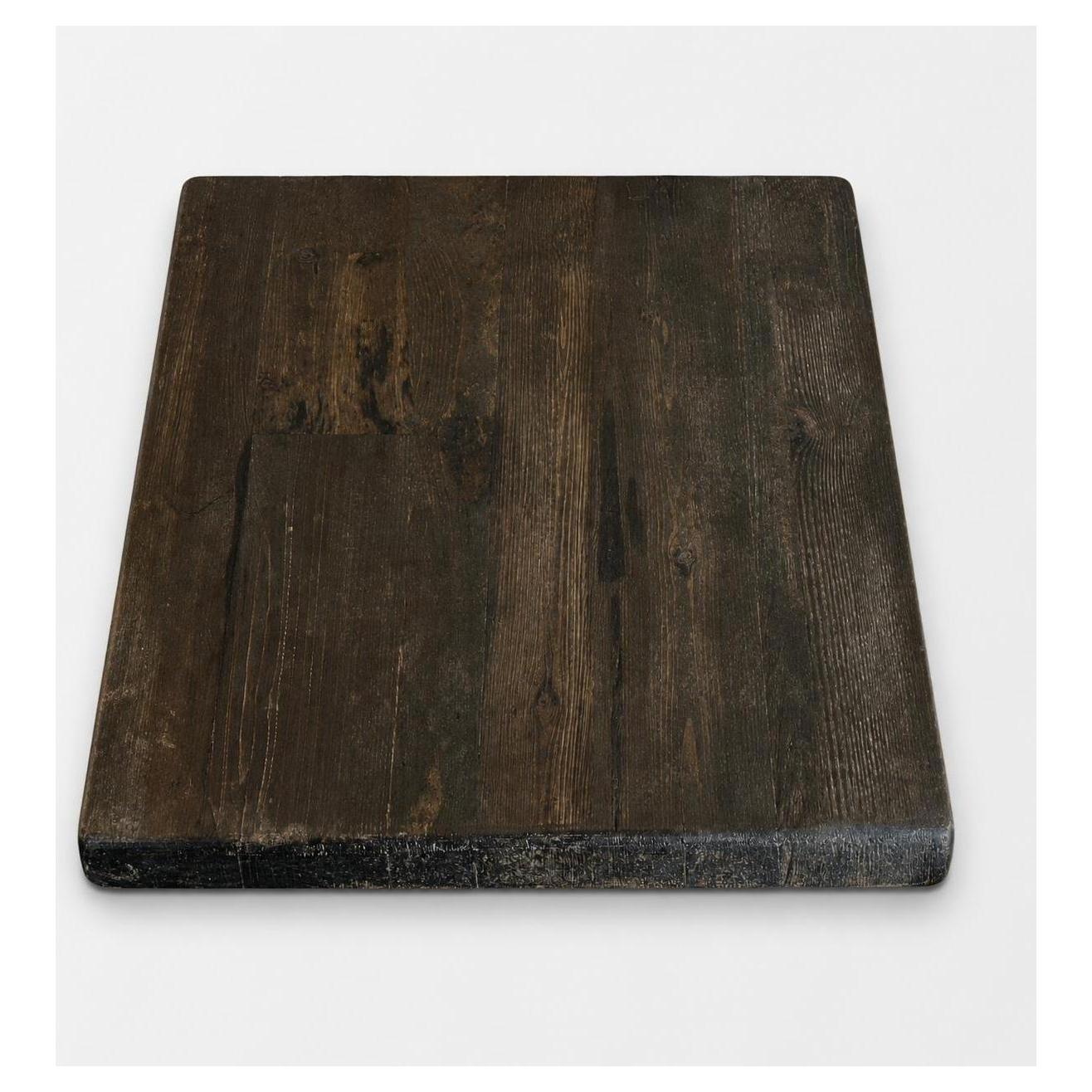 Reclaimed Wood Economy Straight Plank Table Tops - Midnight Harvest Finish