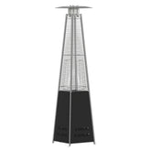 Sol Patio Outdoor Heating-Black Stainless Steel Pyramid 42,000 BTU Propane Heater with Wheels for Commercial & Residential Use
