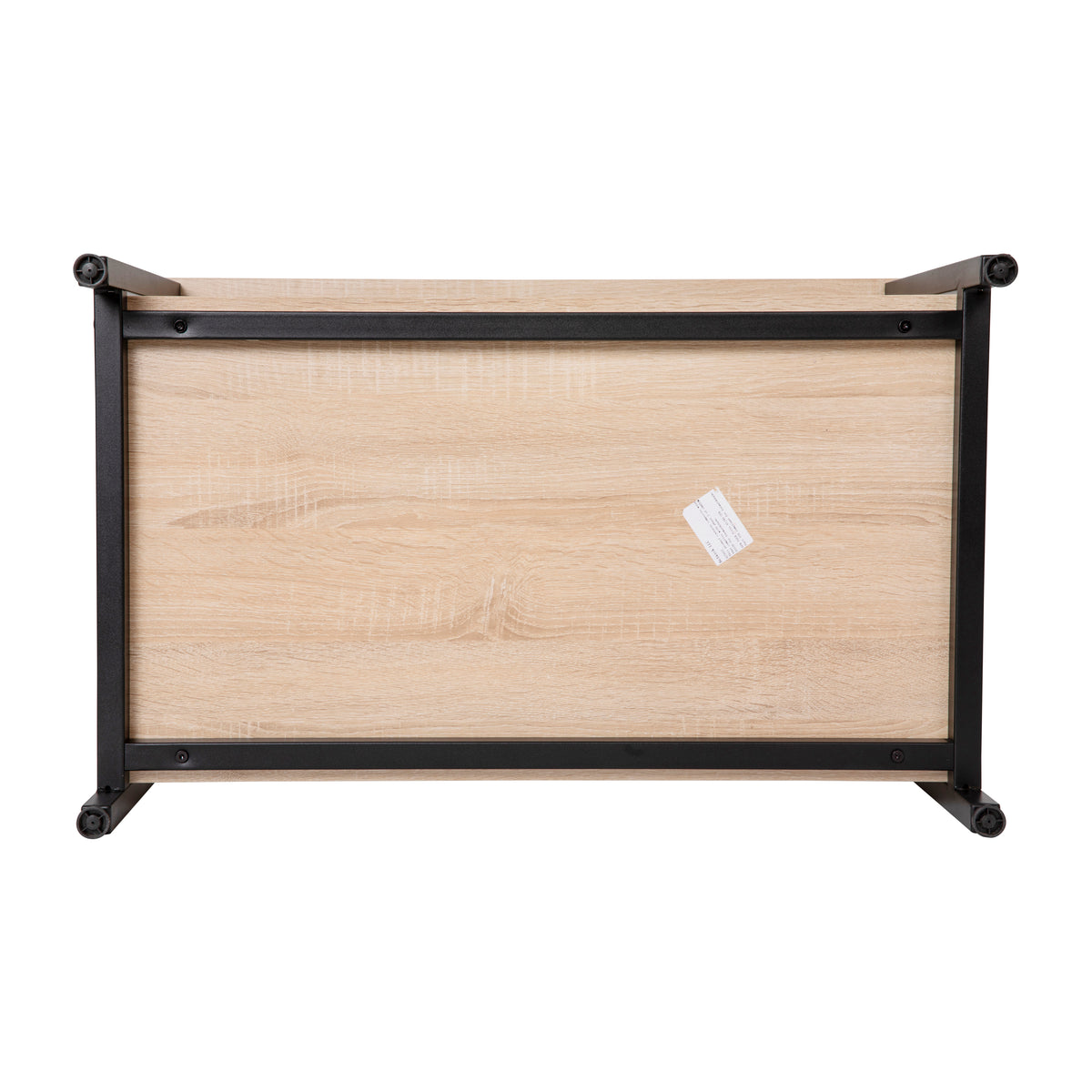 Finley Modern Industrial 2 Tier Rectangular Metal and Driftwood Coffee Table