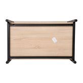 Finley Modern Industrial 2 Tier Rectangular Metal and Driftwood Coffee Table
