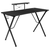 Mallot Black Gaming Desk with Cup Holder