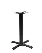 22" x 22" X-Prong Outdoor Black Cast Iron Table Base