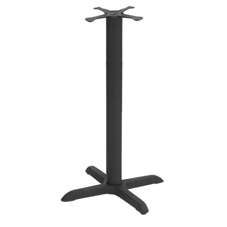 22" x 22" X-Prong Outdoor Black Cast Iron Table Base