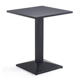 Outdoor Black Metal 24" x 24" Table And Base