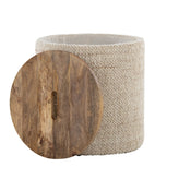 Tahoe 17" Wood Ottoman