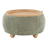 Tray Pouf Storage Ottoman