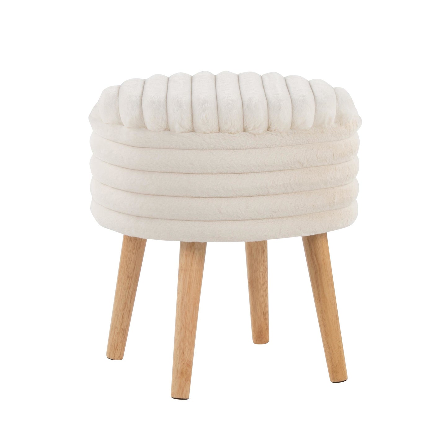 Tray Plush Storage Ottoman Set