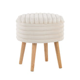 Tray Plush Storage Ottoman Set
