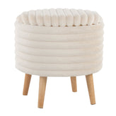Tray Plush Storage Ottoman Set