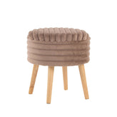 Tray Plush Storage Ottoman Set