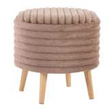 Tray Plush Storage Ottoman Set