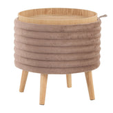 Tray Plush Storage Ottoman Set