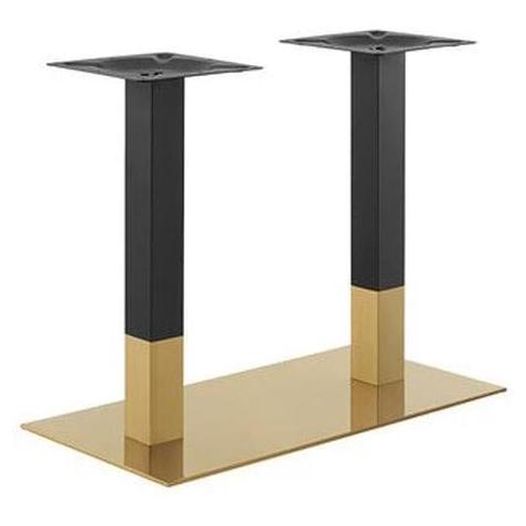 Rectangle Gold and Black Finish Stainless Steel Table Bases ...
