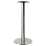 3-Piece 23" Round Indoor Stainless Steel Bar Height Table Base