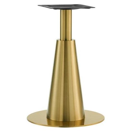 Monroe Gold Stainless Steel Pedestal Table Base – 20" Round