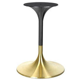 Outdoor Tulip Table Base in Dining Height Round with Gold Base and Black Column