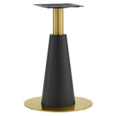 Monroe Gold & Black Stainless Steel Pedestal Table Base – 20" Round