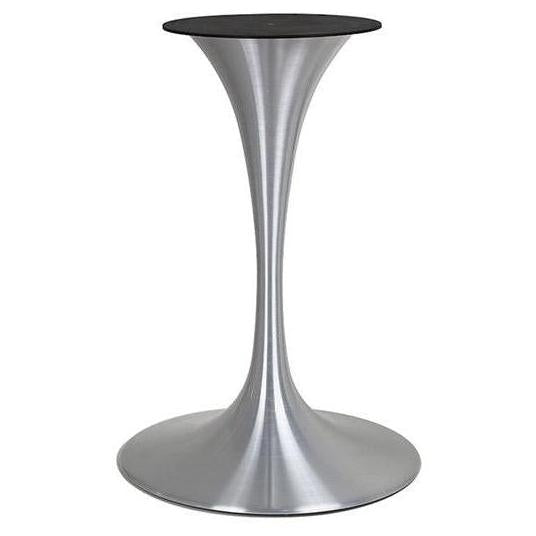 Outdoor Stainless Steel Tulip Table Base in Dining Height Round